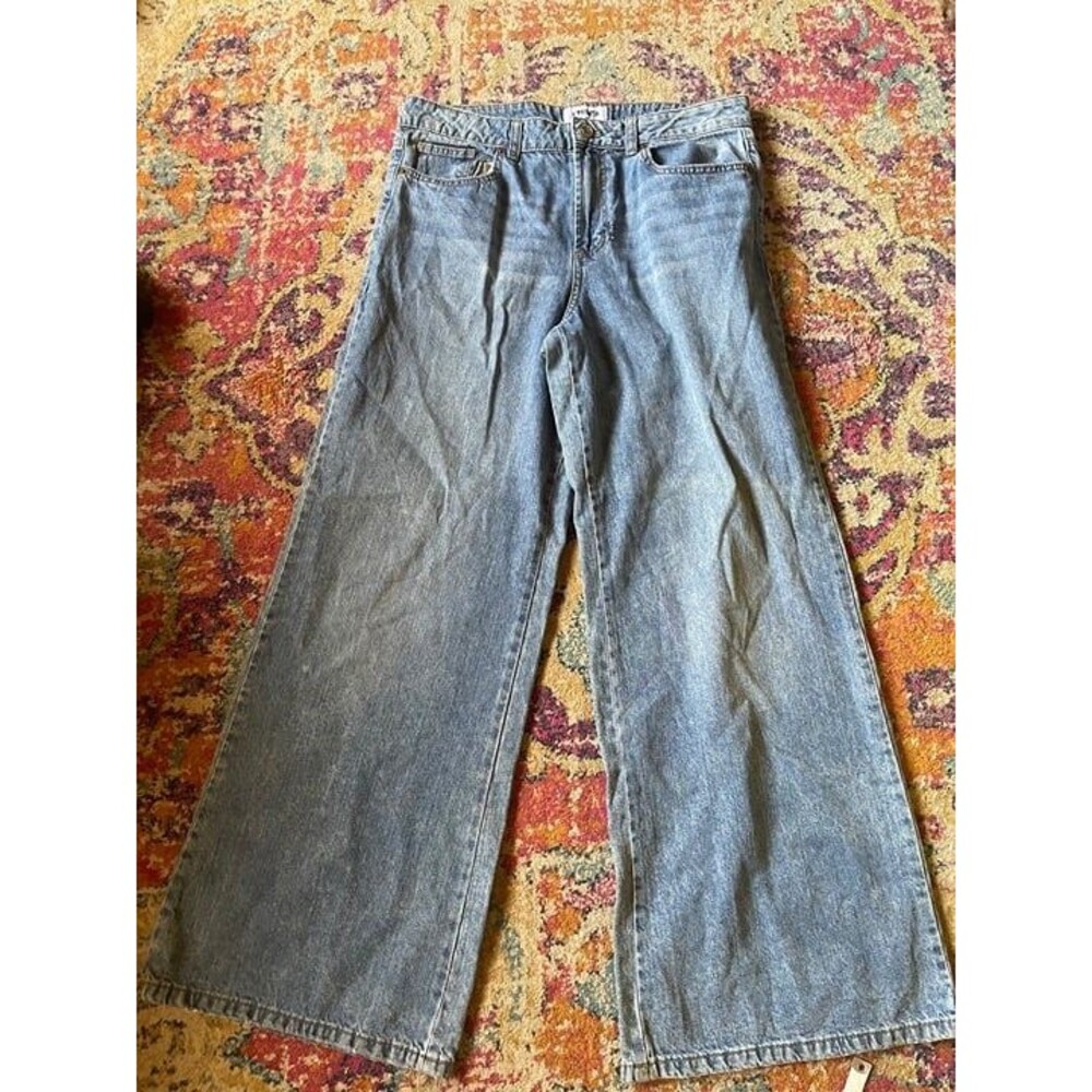 RSQ High Waisted Wide Leg Jeans Size 32 Light Wash